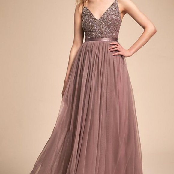BHLDN Avery Dress Purple Sequin Formal Dress NWT - Picture 2 of 8